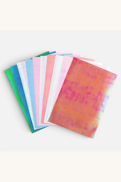 Comerivo Set 10 coli de carton A4 colorat cu efect irizat, pentru creații han...