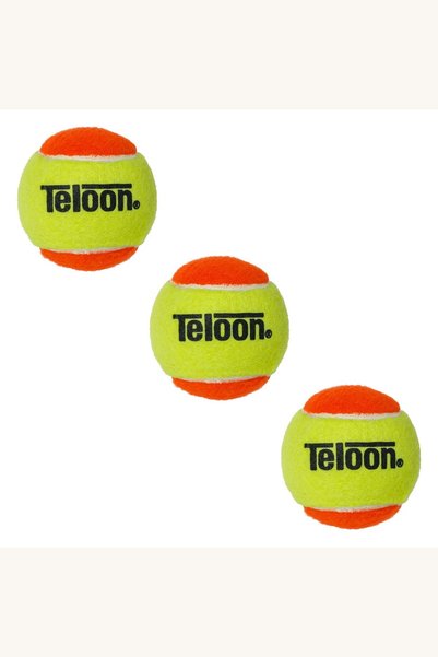 Comerivo Set 3 mingi tenis galbena si portocalie pentru antrenament in curte