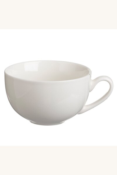 Comerivo Cana ovala din new bone alb pentru cafea - 250ml, 10x6cm