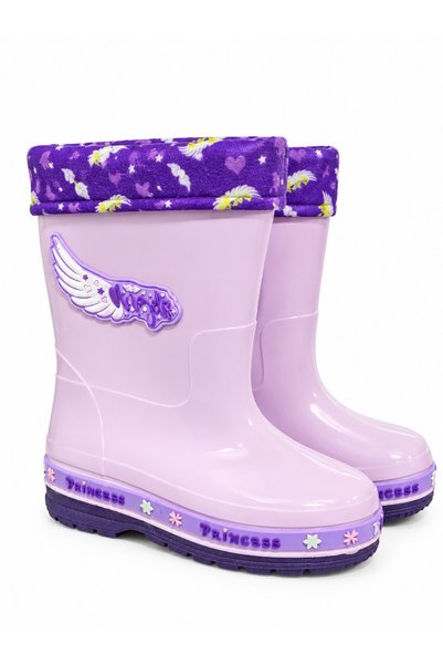 ZÜMHA Patterned Children's Rain Boots Non-Slip Sole Soft Inner Lining