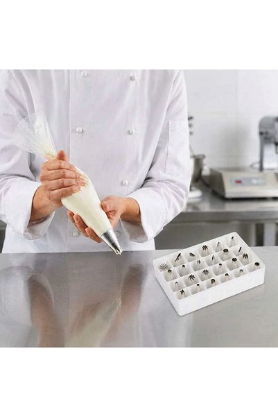 Epinox طقم أكياس الكريمة 24 قطعة (BDS-24) وأكياس كريمة زرقاء للاستخدام مرة وا...