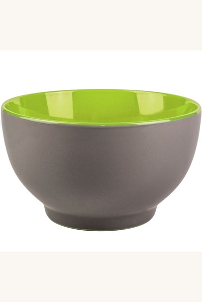 Comerivo Bol ceramic 600ml pentru servit, design gri-verde intr-o singura bucata