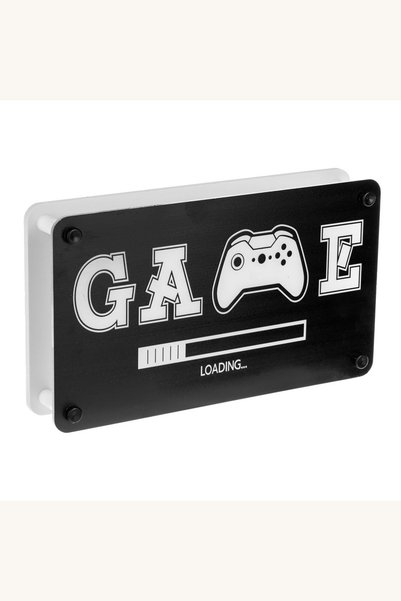 Comerivo Decorațiune neon LED multicoloră GAME Loading pentru gameri, 23x13cm