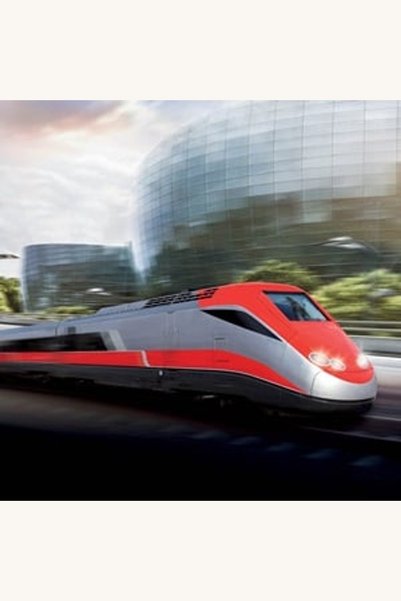 Comerivo Locomotiva cu 4 vagoane si sina electrica, set complet pentru baieti