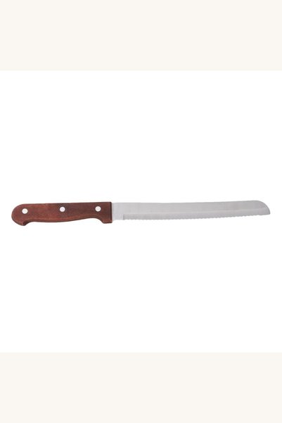 Comerivo Cutit Zimtat Otel Inoxidabil cu Maner Lemn 32cm