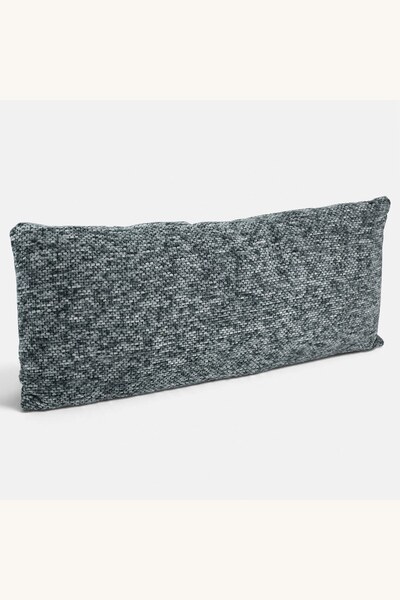 Comerivo Perna decorativa chenille gri bicolora 30x70cm pentru canapea