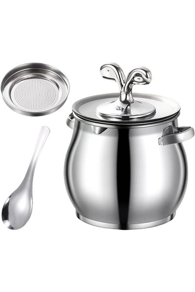 GENERAL HASTHIP® 3000ML Stainless Steel Grease Separator Container, Oil Stora...