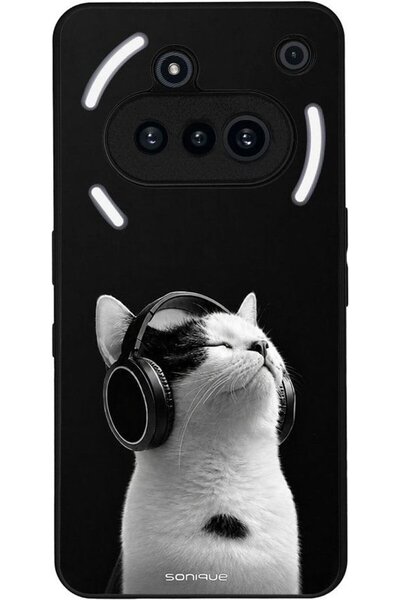 Sonique Ανδρική Έκδοση Θήκης για Nothing Phone 3a Audio Kitten - Λευκό