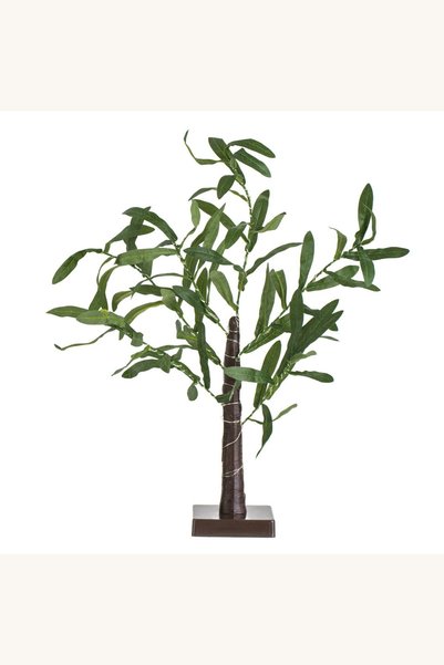 Comerivo Lampa decorativa copac din bambus cu 36 LED-uri albe calde, 50cm ina...