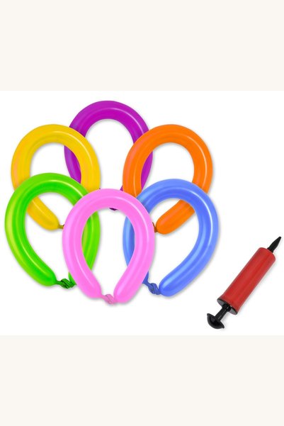 Comerivo Set 20 baloane modelaj fluorescente cu pompa pentru creativ