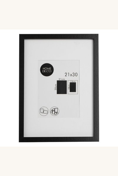 Comerivo Rama foto flexibila cu paspartu din lemn 21x30cm, montaj perete sau ...