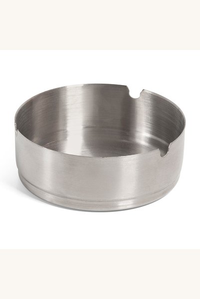 Comerivo Scrumieră rotundă din inox, argintie, diametru 10cm