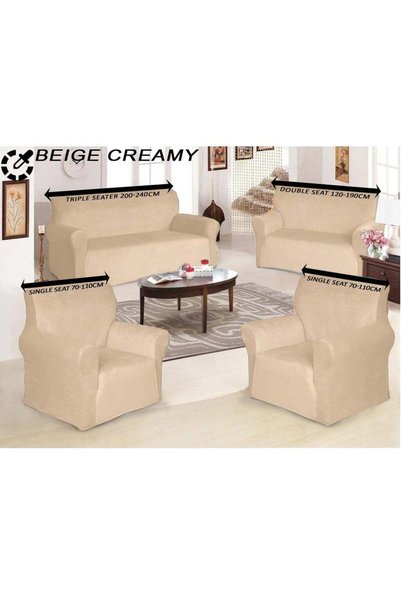 Evory Home غطاء أريكة مخملي مكون من 4 قطع من 7 مقاعد (3+2+1+1) مقاوم للانزلاق...