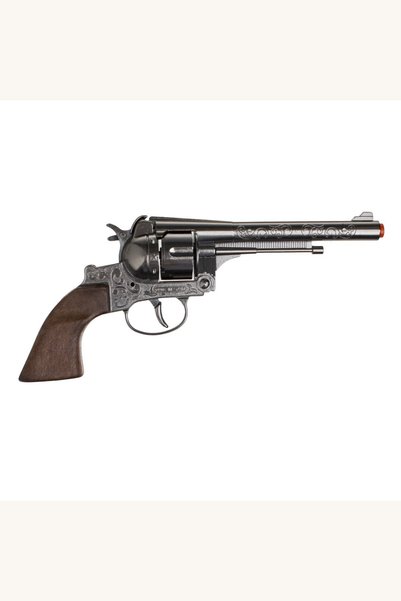 Comerivo Pistol revolver cowboy de jucărie din metal, cu suport pentru 12 cap...