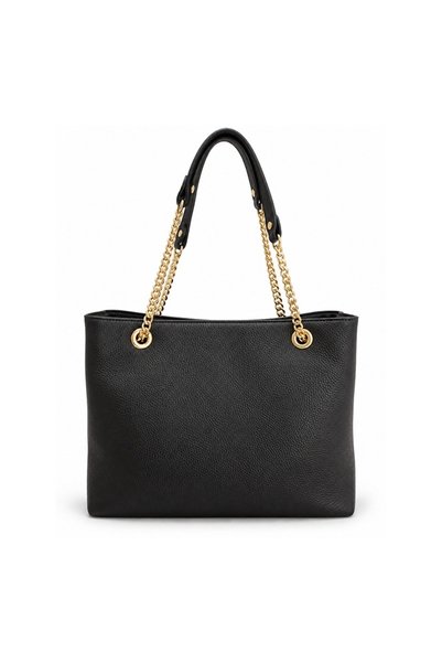 FashionForYou LOREVIA shoulder bag made of genuine leather, gold chain straps...