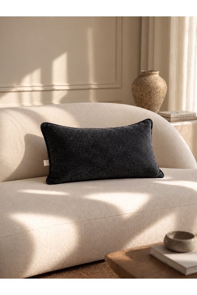 needle home textile .decoration Lusso Dark Blue Kirlent Cover (30X50)