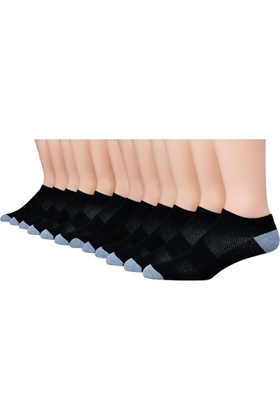 HANES mens Men's Socks, X-temp Lightweight Socks, Low Cut and No Show, 12-pac...
