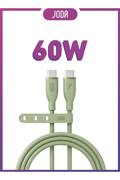 Joda Cable Joda Slip 60 Silicone Usb-C to Usb-C, 60W, 1m, Marian Green