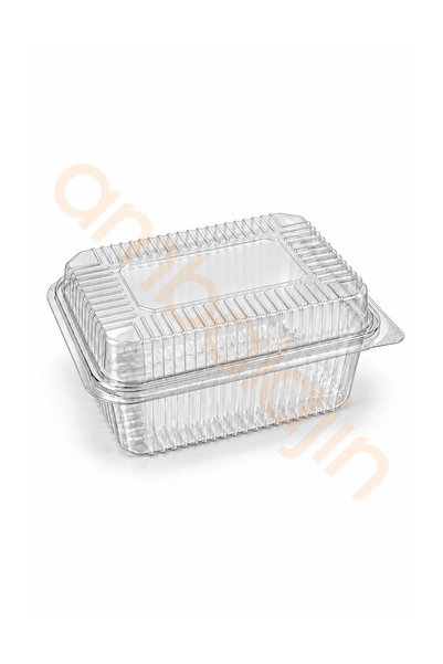 Ambalajın 400 Pieces 1750 Cc Leak-Proof Container with Curved Lid – Transpare...