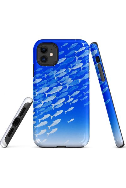 EDELFU متوافق مع iPhone 12 / 12PRO - تصميم Flying Fish، غطاء مزدوج الطبقات، غ...