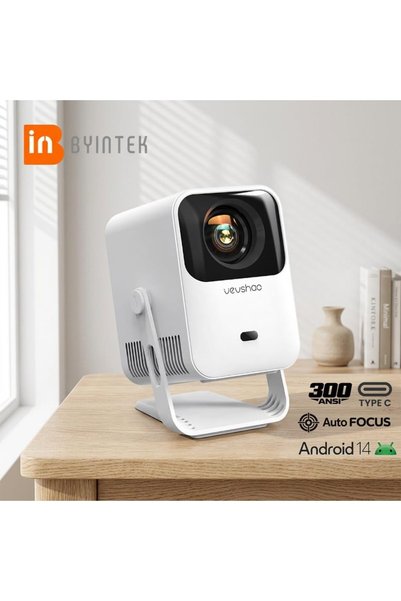 AyPenye Vevshao A15 Projeksiyon Cihazı, Full HD Destekli, Android 14, 300 ANSI, AutoFocus, Wi-Fi 6, Bluetoot