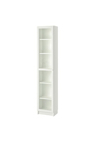 IKEA Beyaz Cam Kapaklı Kitaplık 40x30x202 cm