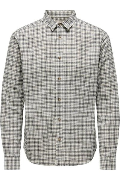 ONLY & SONS JUNIOR قميص Onsgudmund Ls منقوش للرجال من Only & Sons (عبوة من قط...