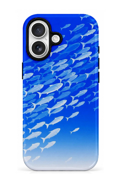 EDELFU متوافق مع iPhone 17 - تصميم Flying Fish، غطاء مزدوج الطبقات، حافظة واق...