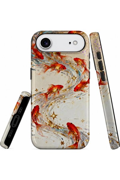 EDELFU متوافق مع iPhone 17 AiR - غطاء ذهبي مزدوج الطبقات، غلاف حماية ذو سطح لامع