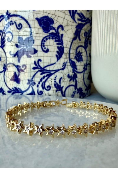 Merishe Jewerly CM Jewerly Yıldız 14K Altın Çelik Bileklik