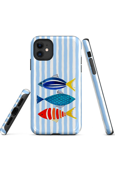 EDELFU متوافق مع iPhone 12 / 12PRO - تصميم خطوط مخططة، غطاء مزدوج الطبقات، غل...