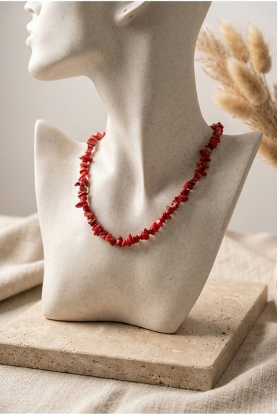 ZGNOVA Handmade Broken Coral Natural Stone Necklace