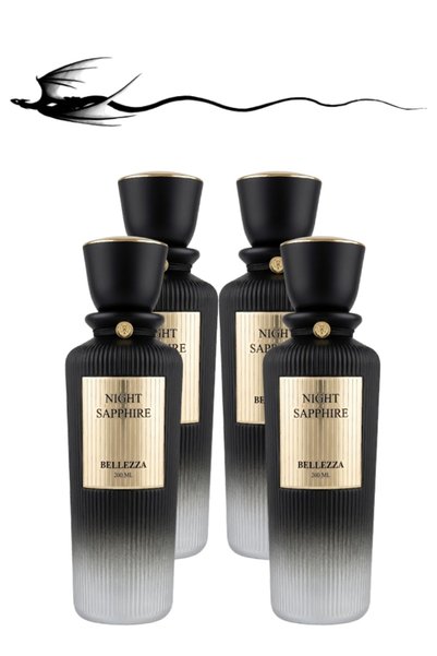 Bellezza 4 قطع Night Sapphire Perfume 200 مل