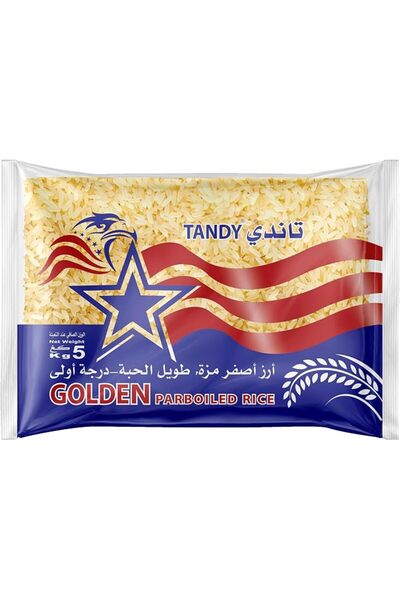 Tandy Leather أرز تاندي الذهبي المطبوخ مسبقًا من الدرجة الأولى طويل الحبة 5 كجم