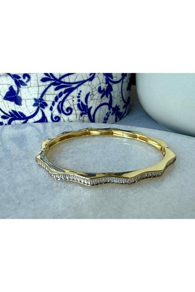 Merishe Jewerly سوار ديزي زركونيا بحجر الذهب