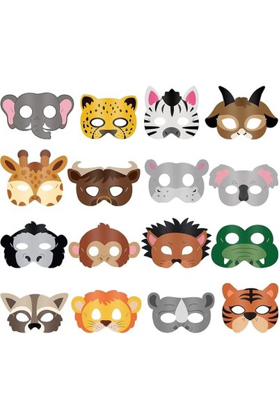 ELECDON Animal Masks Party Favors Animal Masks for Kids, Jungle Theme Birthda...