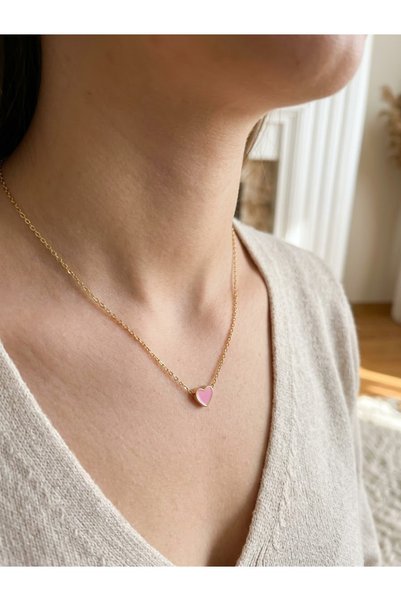 Ralp Moda Enamel Heart Necklace