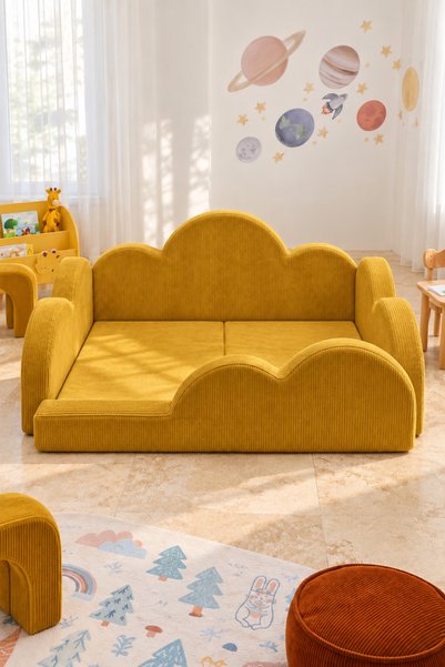 GOOD NİGHT FunBed Junior Bulut Tasarımlı Çocuk Yatağı, Karyola ve Oyun Matı Seti
