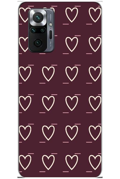Zebana Redmi Note 10 Pro Line Heart Burgundy (Burgundy)