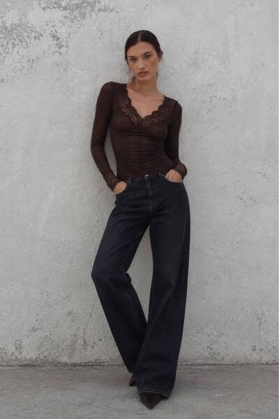 Secret Passion Lingerie New Season Lace Detailed V-Neck Women's Transparent B...