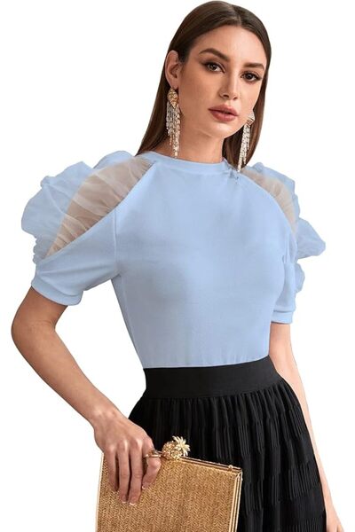 GENERAL Shasmi Casual Round Neck Sort Sleeves Western Stylish Women's Tops/To...