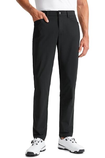 CRZ YOGA Men's All Day Comfy Golf Pants with 5-pocket - 30" Quick Dry Lightwe...