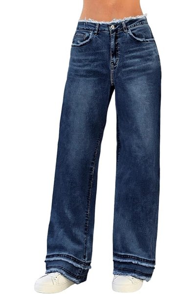 GENERAL LONGYIDA Baggy Jeans for Women Y2K Stretch High Waisted Straight Wide...