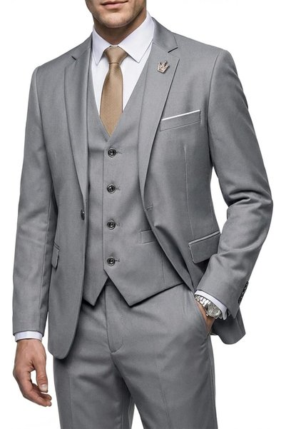 GENERAL MY'S Men's 3 Piece Slim Fit Suit, One Button Jacket Blazer Vest Pants...