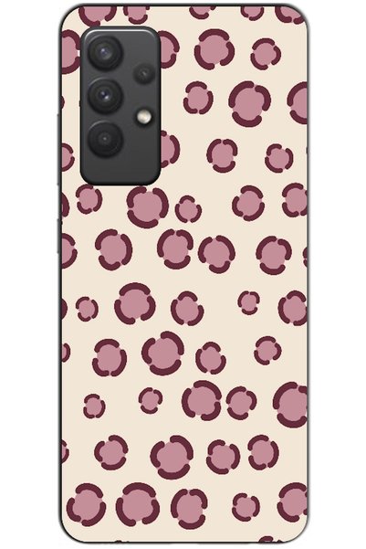 Zebana Samsung Galaxy A32 Leopard Dot Burgundy (Burgundy)