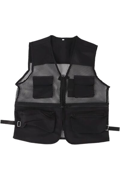 JOYZZZ Mesh Fishing Vest, Durable Quick Dry Polyester Mesh Fishing Vest with ...