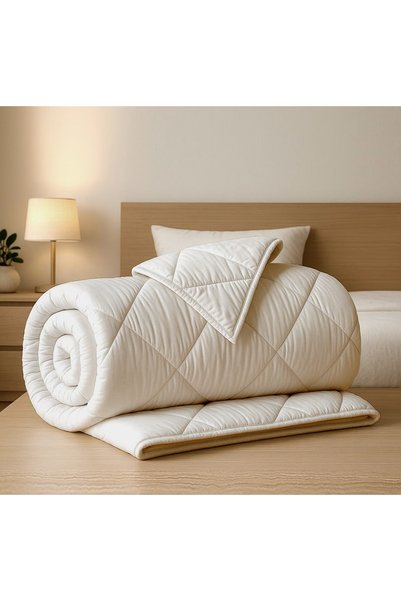 Ralex Pilotă matlasată Ranforce 100% bumbac, umplutură lână 140x210 cm, Gri