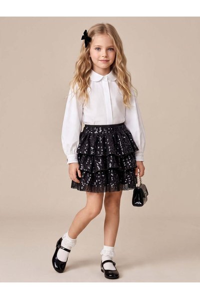 Zekids Κοριτσίστικη φούστα με παγιέτες Katkat