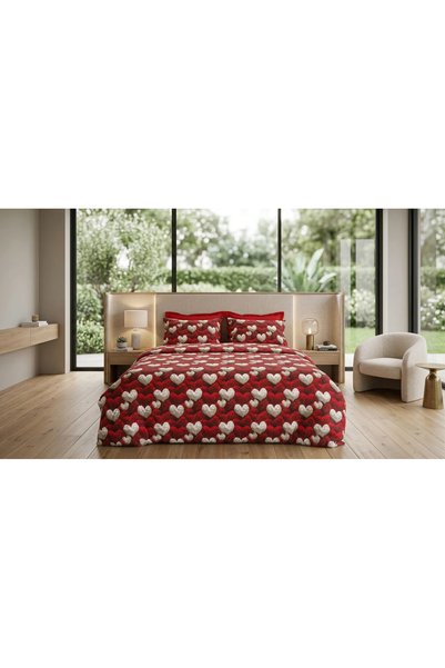 Ralex Ranforce King Size Bed Linen with Cover, 6 Pieces, Cotton Pro 100% Cott...