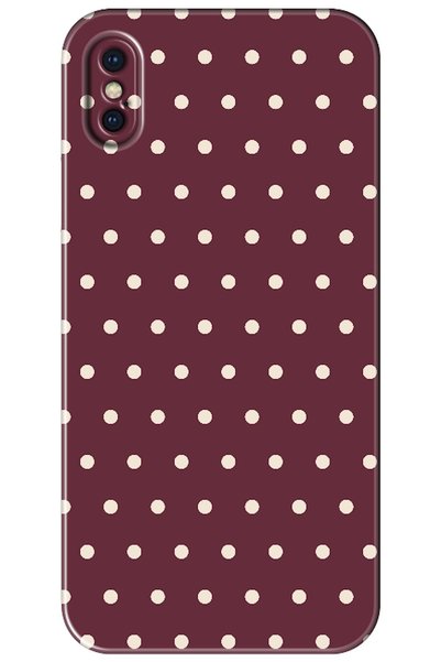 Zebana iPhone XS Max Polka Burgundy (Burgundy)